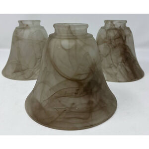 Westinghouse Ceiling Fan & Light Fixtures Glass Shade 81167 Brown Swirl 6" x 2"